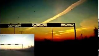 Meteorito nos Urais Rússia Imagens de satélite 15022013 [upl. by Lucas774]