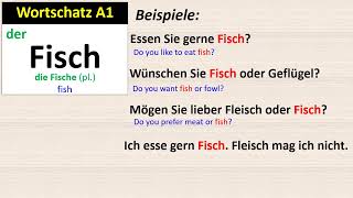 Wortschatz A1 Fisch [upl. by Arracahs]