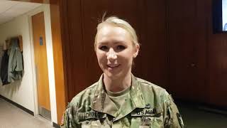 West Point Cadet Elizabeth Cross York PA at Infantry Unit Post Assignment Night [upl. by Brenna]