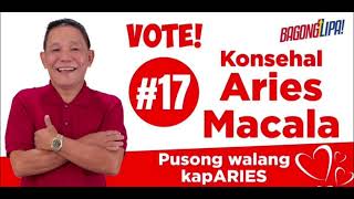 Konsehal Aries Diokno Macala Campaign Jingle 2022 Election [upl. by Docile254]