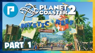 Mystic Reef Waterpark Build Ep 1 Tropical Entrance amp Plaza with Pools amp Slides [upl. by Amihsat]