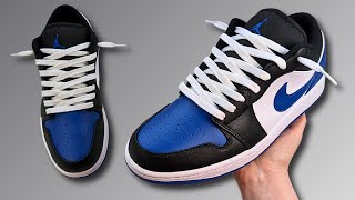 HOW TO LOOSE LACE NIKE AIR JORDAN 1 LOW  How To Lace Jordan 1 [upl. by Puri131]