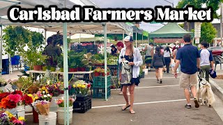 Carlsbad California Farmers Market 🍀 Walking Tour 4K [upl. by Jemy13]