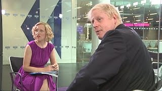 Boris Johnson gets interrupted by his spin doctor  Channel 4 News [upl. by Rehpretsirhc]