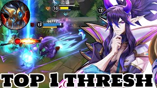 Wild Rift Thresh  Top 1 Thresh Gameplay Rank Grandmaster [upl. by Feetal302]