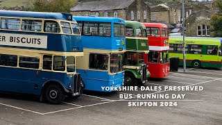 Skipton Bus Rally 2024 Yorkshire Dales Running Day The Aire Valley Transport Group Bus Skipton [upl. by Hartill]