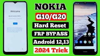 Hard Reset Nokia G10G20 Frp Unlock  Bypass Google Account Lock  Remove Screen Lock New Method [upl. by Ahsimik]