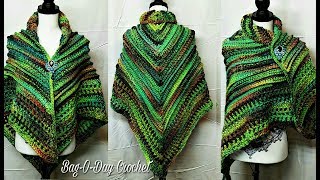 How To Crochet  Shawl  Paths To Eden Ladies Shawl  BAG O DAY Crochet Tutorial 469 [upl. by Litch]