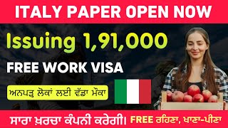 Italy Work Visa  Italy Work Visa 2024  Info By Baljit [upl. by Kcam55]