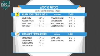 Alexander Thomson 2nd XI v Waurn Ponds Deakin 2nd XI [upl. by Eido]