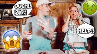 I CUT MY FINGER OFF PRANK ON MY GIRLFRIEND [upl. by Aural]