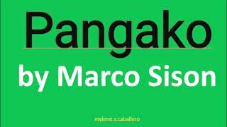 Pangako by Marco Sison Lyrics  2003 [upl. by Russon]