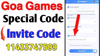 Goa games invite code  Goa games referral code  Goa games invitation code  Goa games refer code [upl. by Kitchen686]