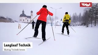 Langlauf Technik – Langlauf Skating lernen [upl. by Pelmas]