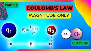 Coulombs Law Class 12 in hindi  Magnitude Only   Coulombic Force Explained [upl. by Ethelred]