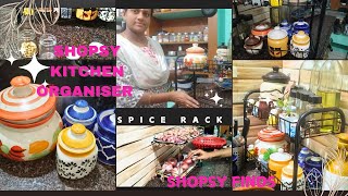 New 🥰organiser spice rack ❤️makeover for non modular kitchenshopsy ✨ findskitchen home vlog [upl. by Sky665]