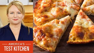 How to Make the Crispiest Cheesiest CastIron Pan Pizza [upl. by Aihselat]