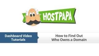 HostPapa Dashboard How to Find Out Who Owns a Domain [upl. by Rollecnahc]