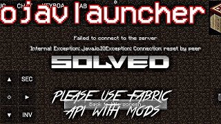 pojavlauncher inter exceptional conmection reset error solved 2024 Minecraft pojavlauncher [upl. by Neiviv67]