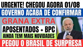 🔴 CHEGOU EM BOA HORA APOSENTADOS BPCLOAS AGORA É OFICIAL REAJUSTE DO SALÁRIO MÍNIMO 0108 [upl. by Ydurt288]