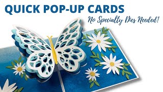 QUICK PopUp Cards made EASY  Use ANY dies you have [upl. by Groome]