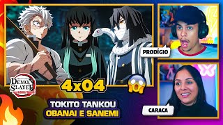 O TREINAMETO DO TOKITO  Demon Slayer 4x04 🇧🇷  Casal Jounin React 🔥 [upl. by Nivej]