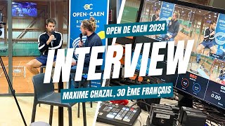 Open de Caen  Interview Maxime Chazal 30 ème Français [upl. by Yelac]