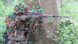 GHILLIE SNIPER In The WOODS Airsoft Scopecam [upl. by Garvey]