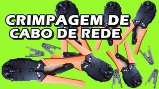 CRIMPAGEM DE CABO DE REDE DE PAR TRANÇADO [upl. by Alyehs]