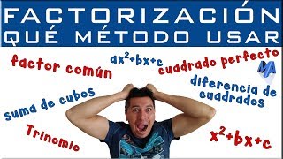 Factorización Qué método usar para factorizar un polinomio [upl. by Semela]