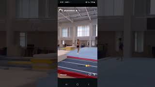 Angelina Melnikova floor training gymnastics 20240713 Instagram [upl. by Lukin]