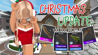 Buying EVERYTHING In The NEW MM2 CHRISTMAS UPDATE  Gameplay Murder Mystery 2 [upl. by Noicpecnoc]