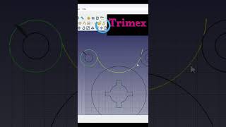 use of trimex tool in draft workbench FreeCAD how to trim freecad freecadtutorial trimex trim [upl. by Falda]