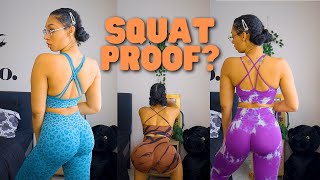 Leggings Try On Haul and Squat Proof Test  Athletic Wear [upl. by Nnaassilem]