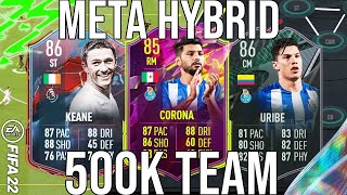 BEST META 500k TEAM HYBRID SQUAD WITH TACTICS BUILDER TO GET MORE WINS  FIFA 22 [upl. by Narak]