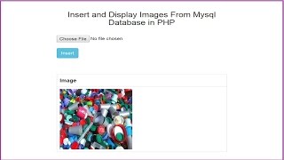 Insert and Fetch Images From Mysql Database in PHP [upl. by Leunam717]