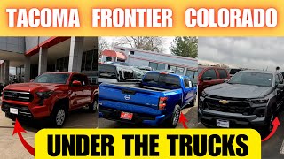 2024 Toyota Tacoma Nissan Frontier and Chevy Colorado Comparable Build Quality Underneath [upl. by Nahsez]