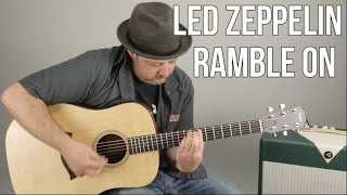 Led Zeppelin Ramble On Guitar Lesson  Tutorial [upl. by Burnsed291]