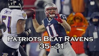 N E Patriots Tom Brady Beat Baltimore Ravens 3531 in AFC playoff [upl. by Freda]