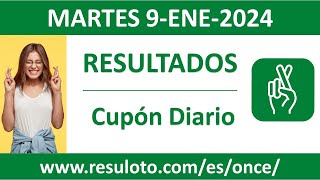 Resultado del sorteo Cupon Diario del martes 9 de enero de 2024 [upl. by Gebelein817]