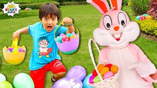 Huge Easter eggs Hunt with Ryan and the Easter Bunny [upl. by Rothenberg]