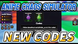 WORKING CODES Anime Chaos Simulator MASK Codes for September 2024 [upl. by Liamaj119]