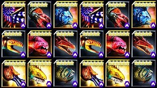 ALL MAX LEVEL 40 CAVE AQUATICS JURASSIC WORLD [upl. by Analahs]