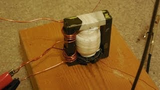 Homade High Voltage Transformer MK3 Works [upl. by Peacock804]