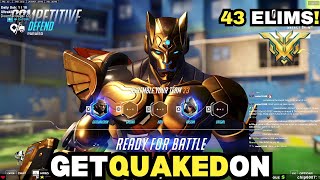 43 ELIMS GETQUAKEDON TOP 500 DOOMFIST ROLLOUTS  World of Warcraft X Overwatch 2 season 12 [upl. by Helmer]