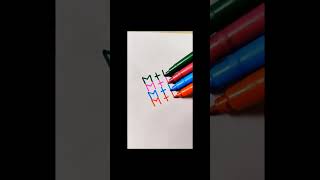 Tag your initial ❣️shorts viralvideo mathtricks satisfyingdrawing calligraphycolors trending [upl. by Ecadnac]