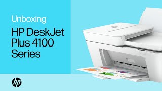 First time set up for the HP DeskJet Plus 4100 Printer Series  HP Support [upl. by Ljoka]