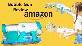 Bubble Machine Gun Honest Review Best for kids by Amazon amazon review [upl. by Asylla410]