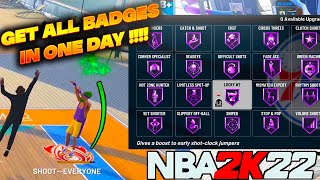 NBA 2K22 HOW TO GET ALL BADGES IN ONE DAY  NBA 2K22 BEST BADGE METHOD NO GLITCHES [upl. by Eiramanitsirhc]