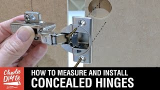 How to Measure amp Install Concealed Hinges on Cabinet Doors [upl. by Nnaarual]